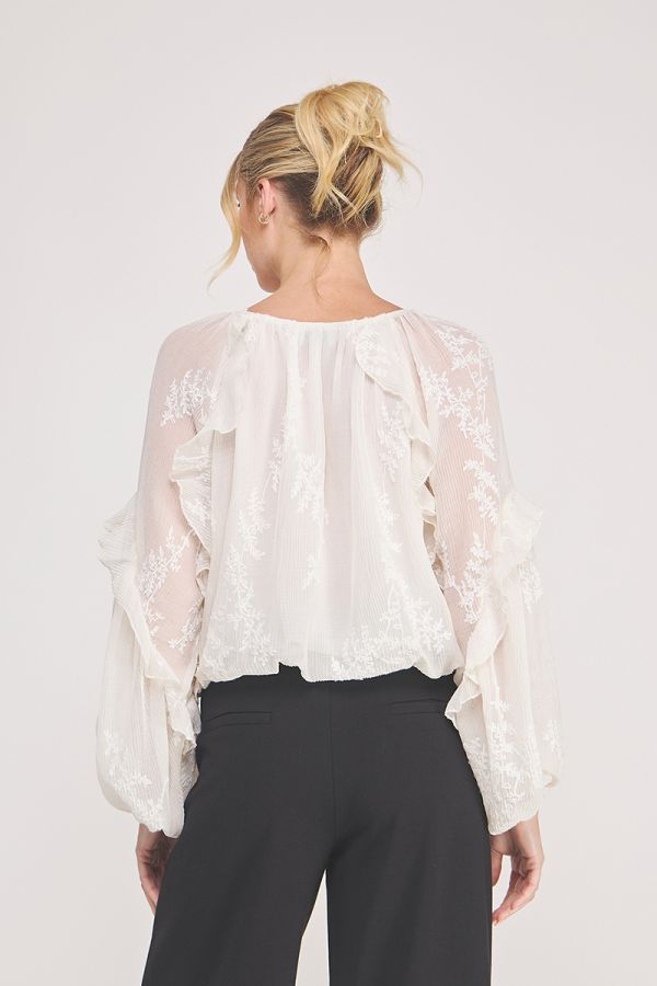 Ivory Dreamy Embroidery Blouse