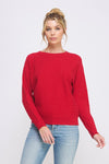 Red Herringbone Sweater