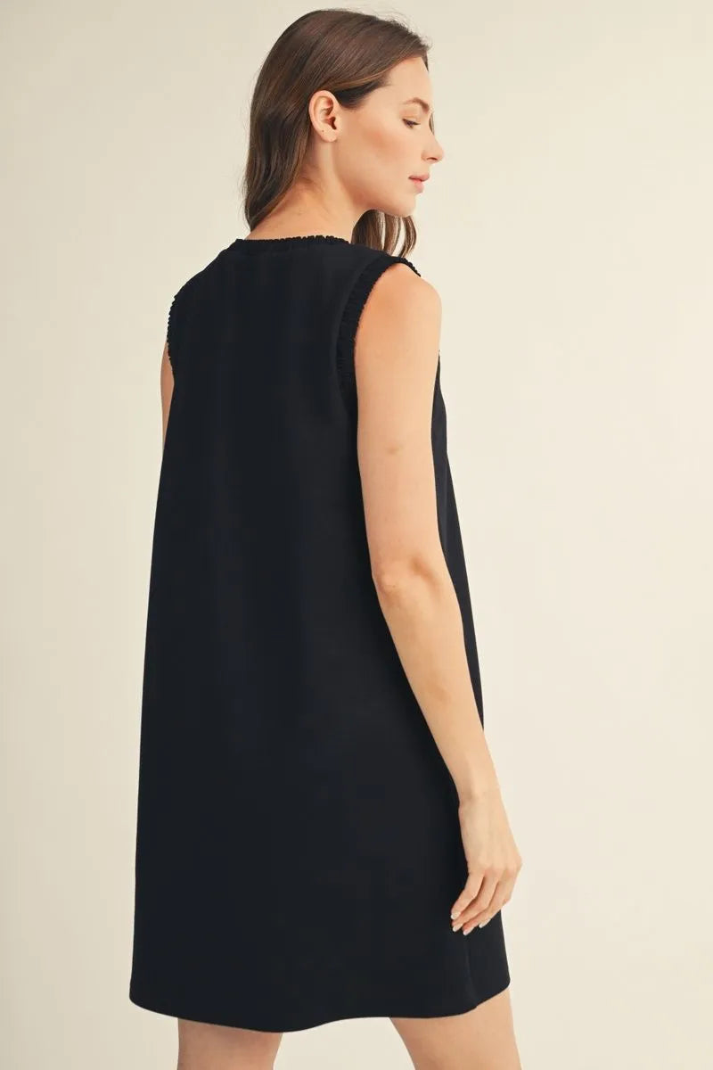 Black Smock Edge Dress