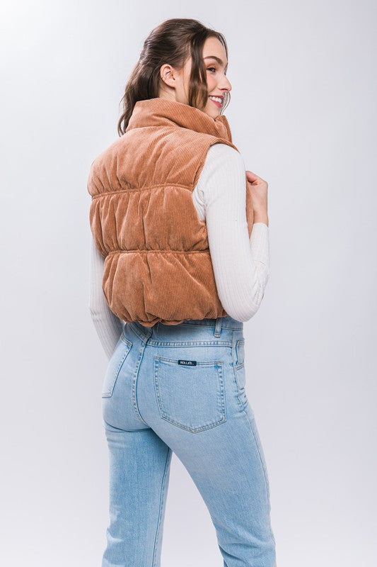 Camel Corduroy Vest