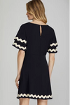 Navy Ric Rac Dress