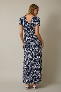 Navy & White Tropical Maxi