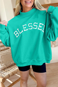 Blessed Embroidered Mock