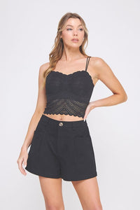 Black Scallop Bralette