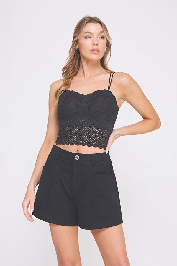 Black Scallop Bralette