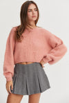 Dusty Rose Crop Sweater