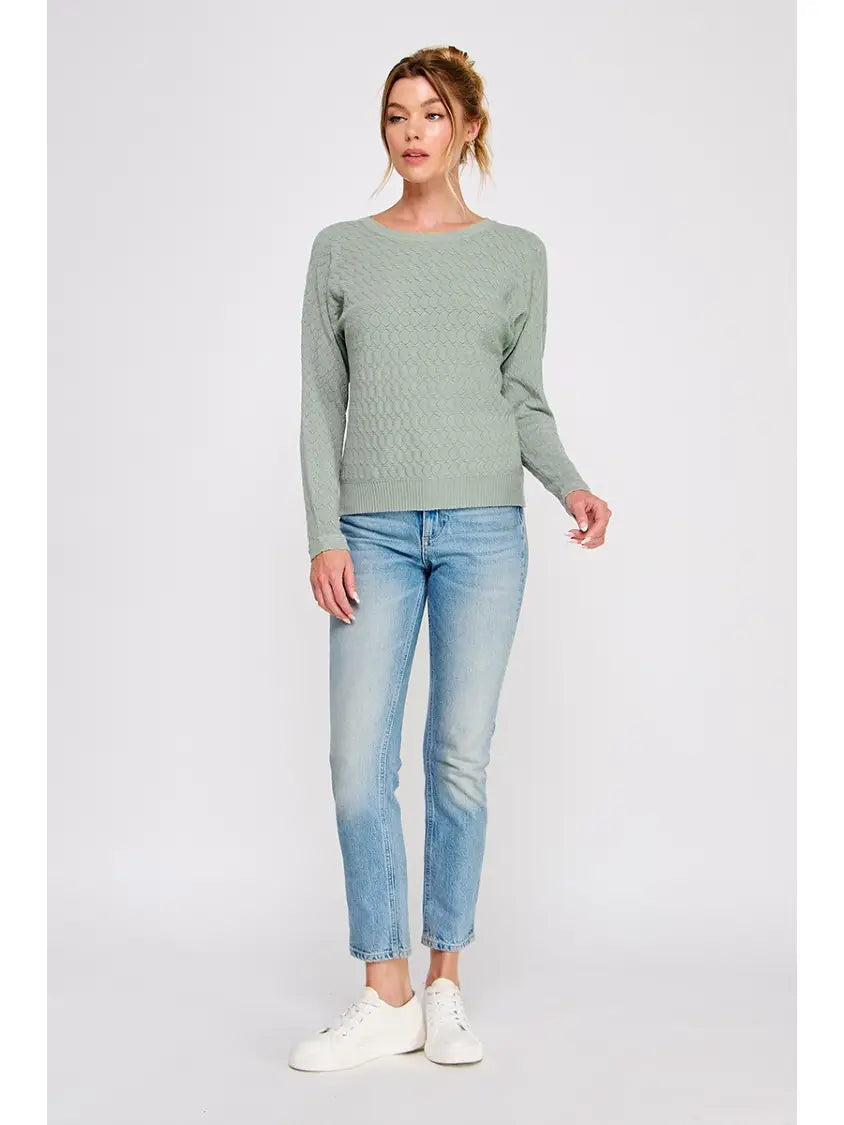 Sage Diamond Sweater