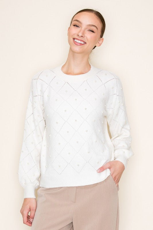 Ivory Pearl Crew Sweater