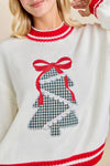 Gingham Tree Sweater