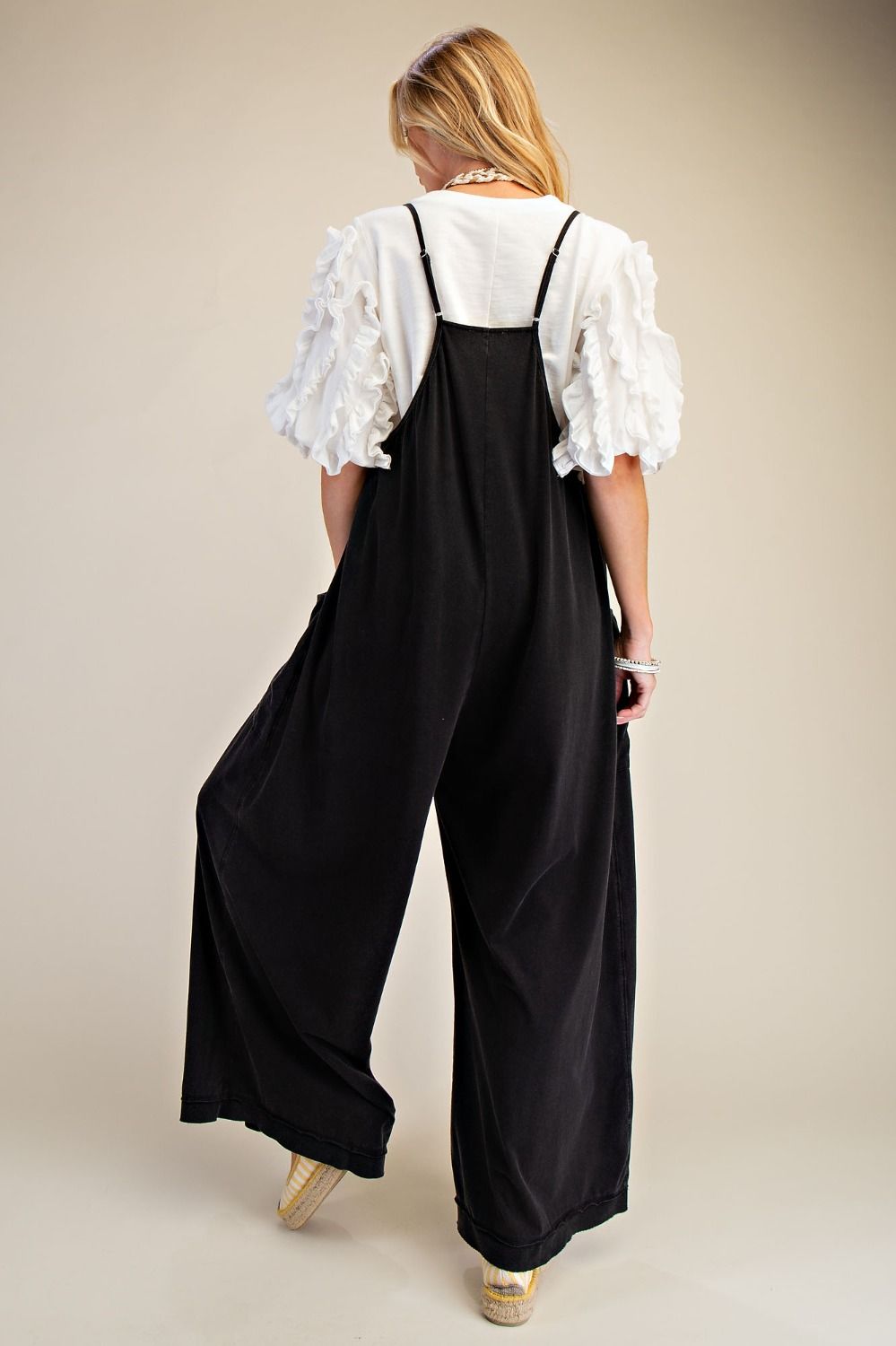 Black Washed Jumpsuit