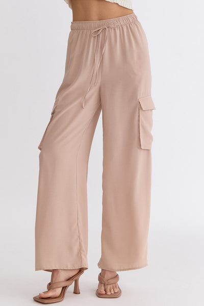 Taupe Utility Wide Leg