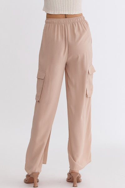 Taupe Utility Wide Leg