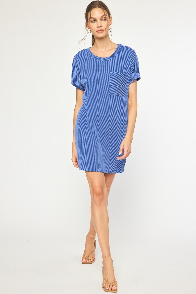 Royal Ribbed Dress