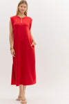 Red Jersey Midi