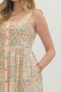 Peach Botanical Midi