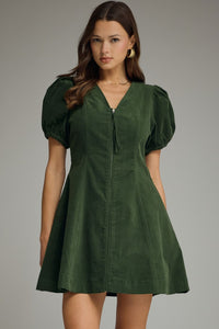 Green Corduroy Dress