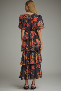 Plum Garden Midi Dress