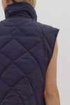 Navy Scallop Vest