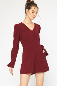 Burgundy Romper