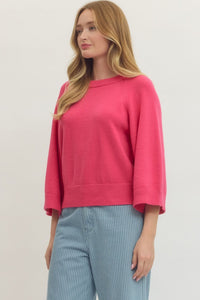 Pink Raglan Sweater