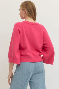 Pink Raglan Sweater