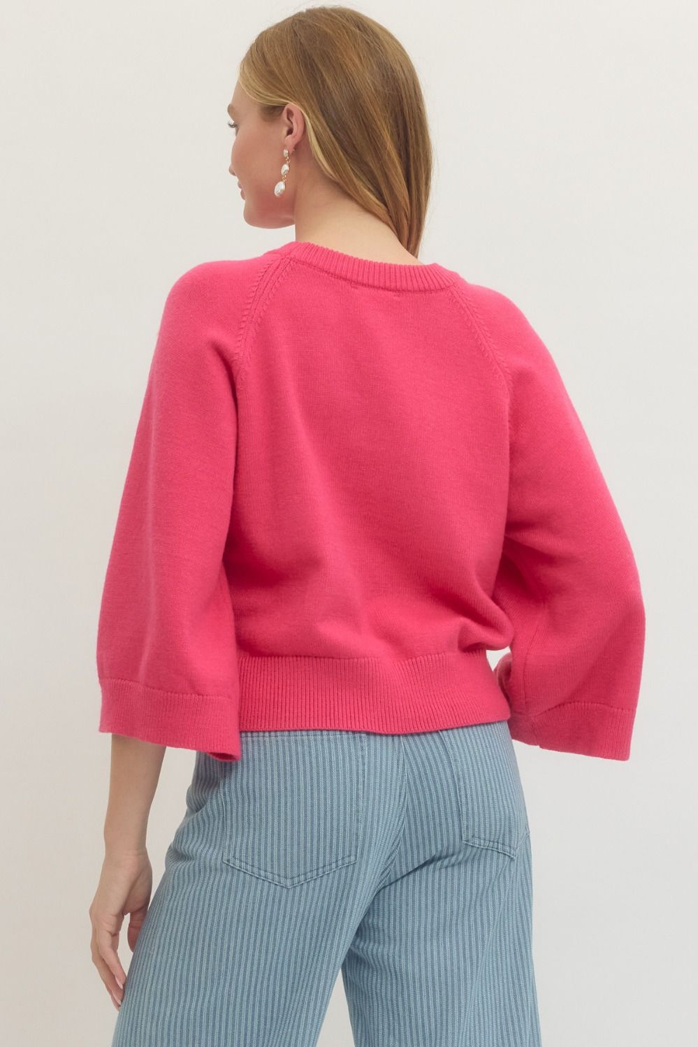 Pink Raglan Sweater