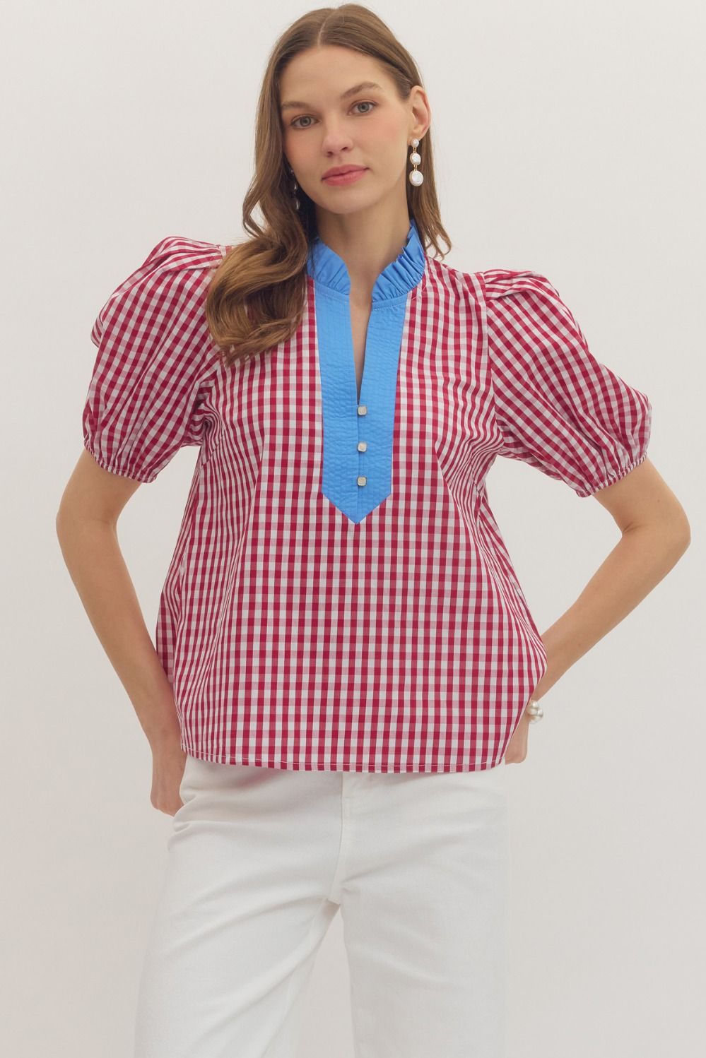 Red Gingham Top