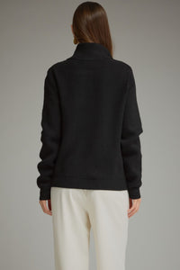 Black Buckle Trim Sweater