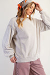 Grey Crochet Back