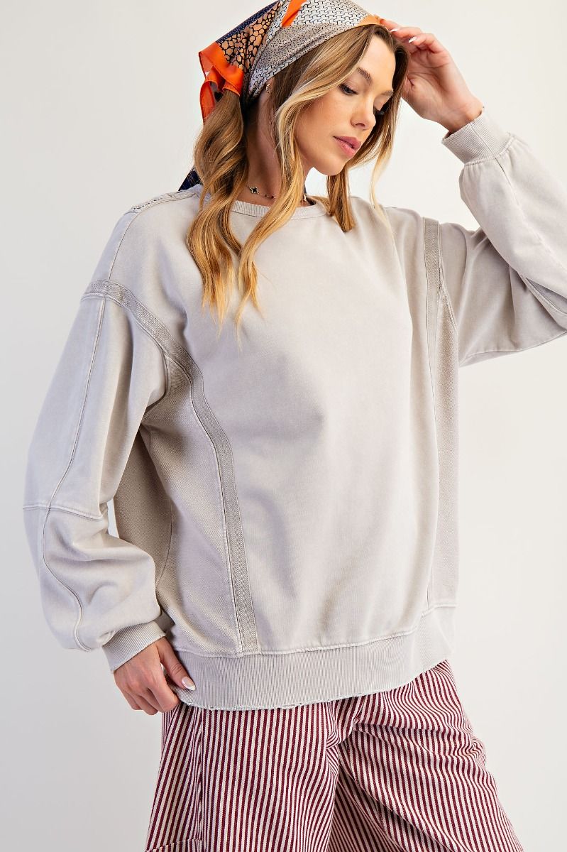 Grey Crochet Back