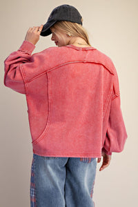 Boho Red Pullover