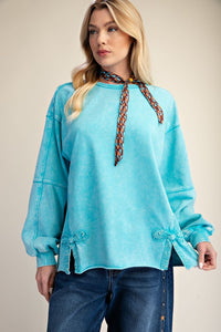Day Blue Bow Pullover