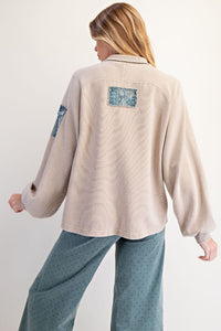 Khaki Rib Pullover