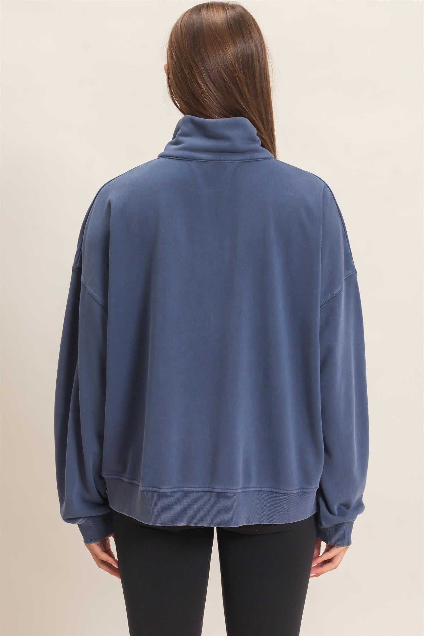 Mineral Wash High Neck Pullover