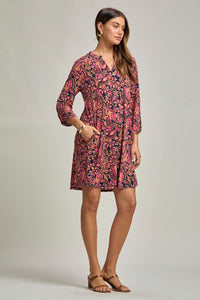 Teal Print Scarlett Dress