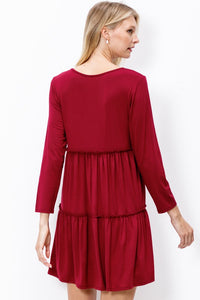 Burgundy Tier Dress