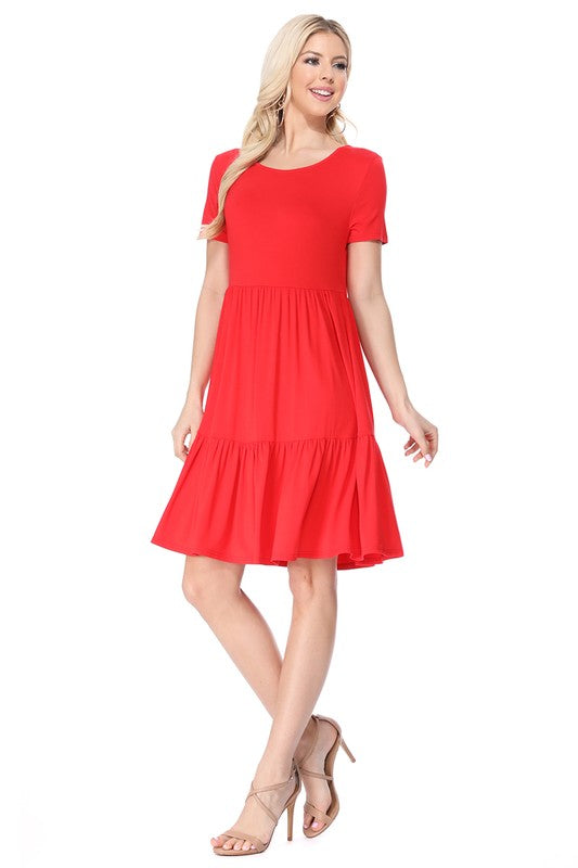 Red Tiered Dress