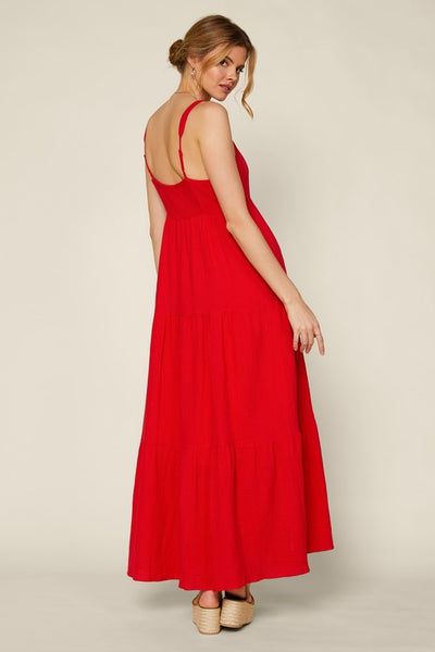 Red Tiered Maxi