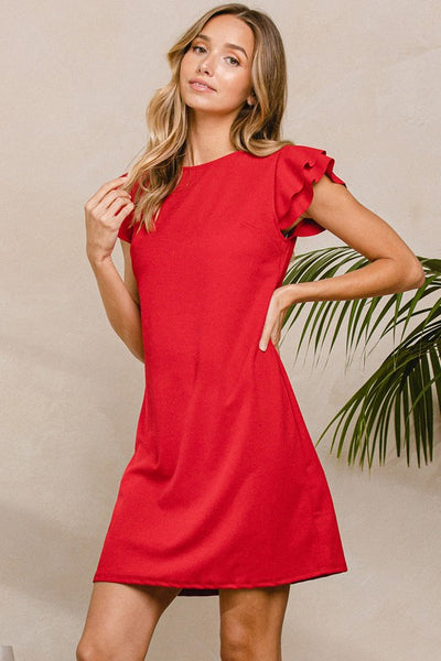 Red Ruffle Dress