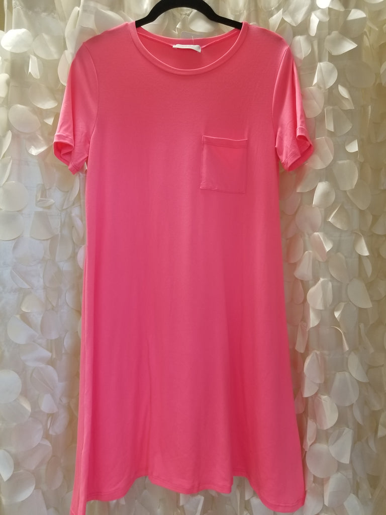 Neon Pink Perfect Pocket Dress