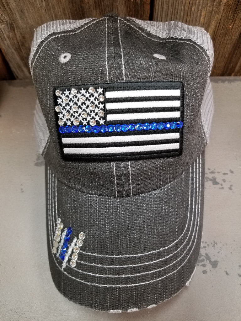 Blue Line Bling Hat