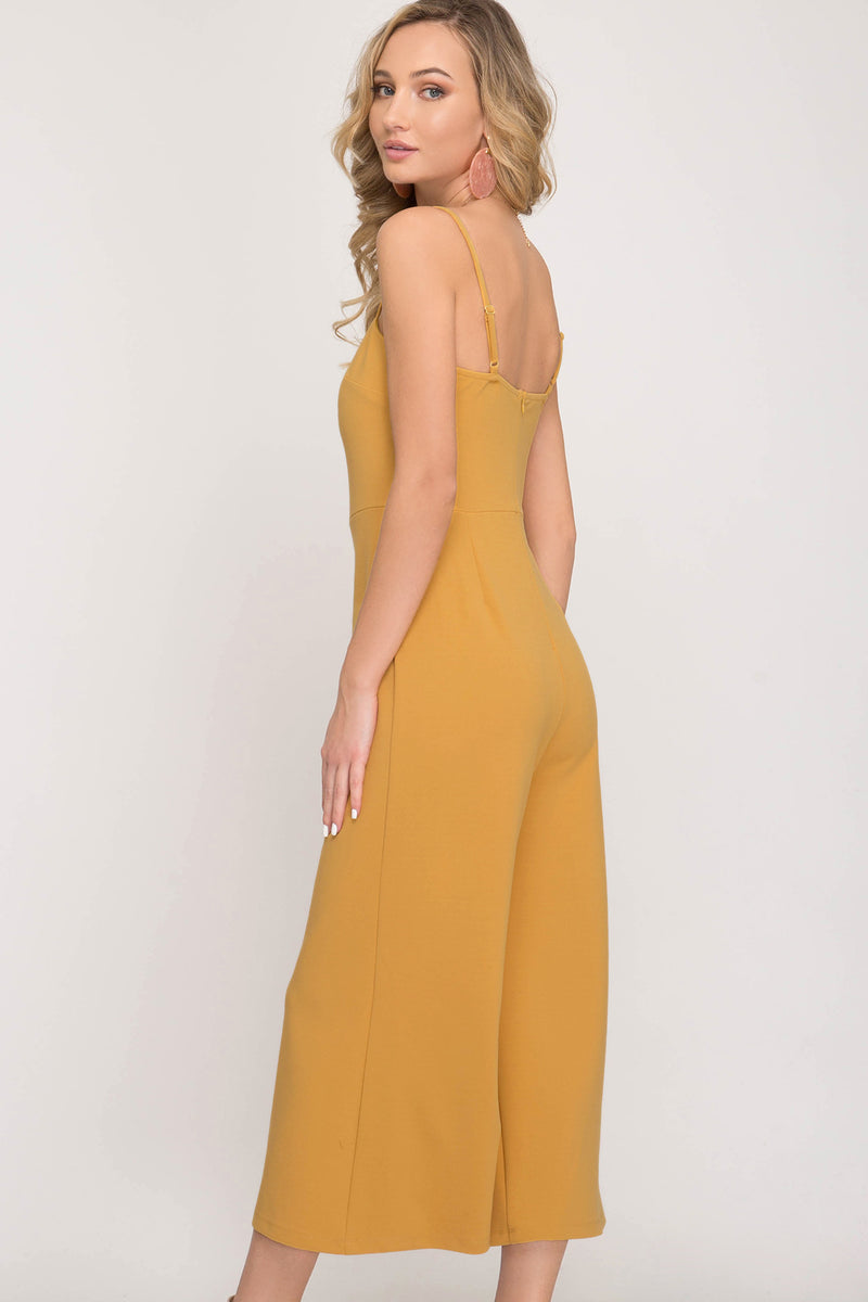 Mustard Culotte Jumpsuit