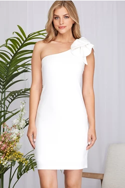 White One Shoulder Dress