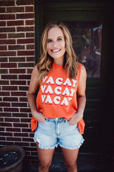 Orange Vacay Tank