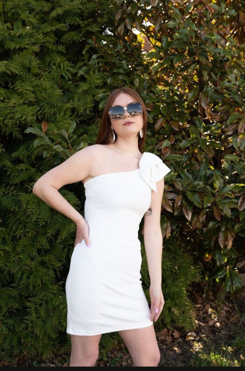 White One Shoulder Dress